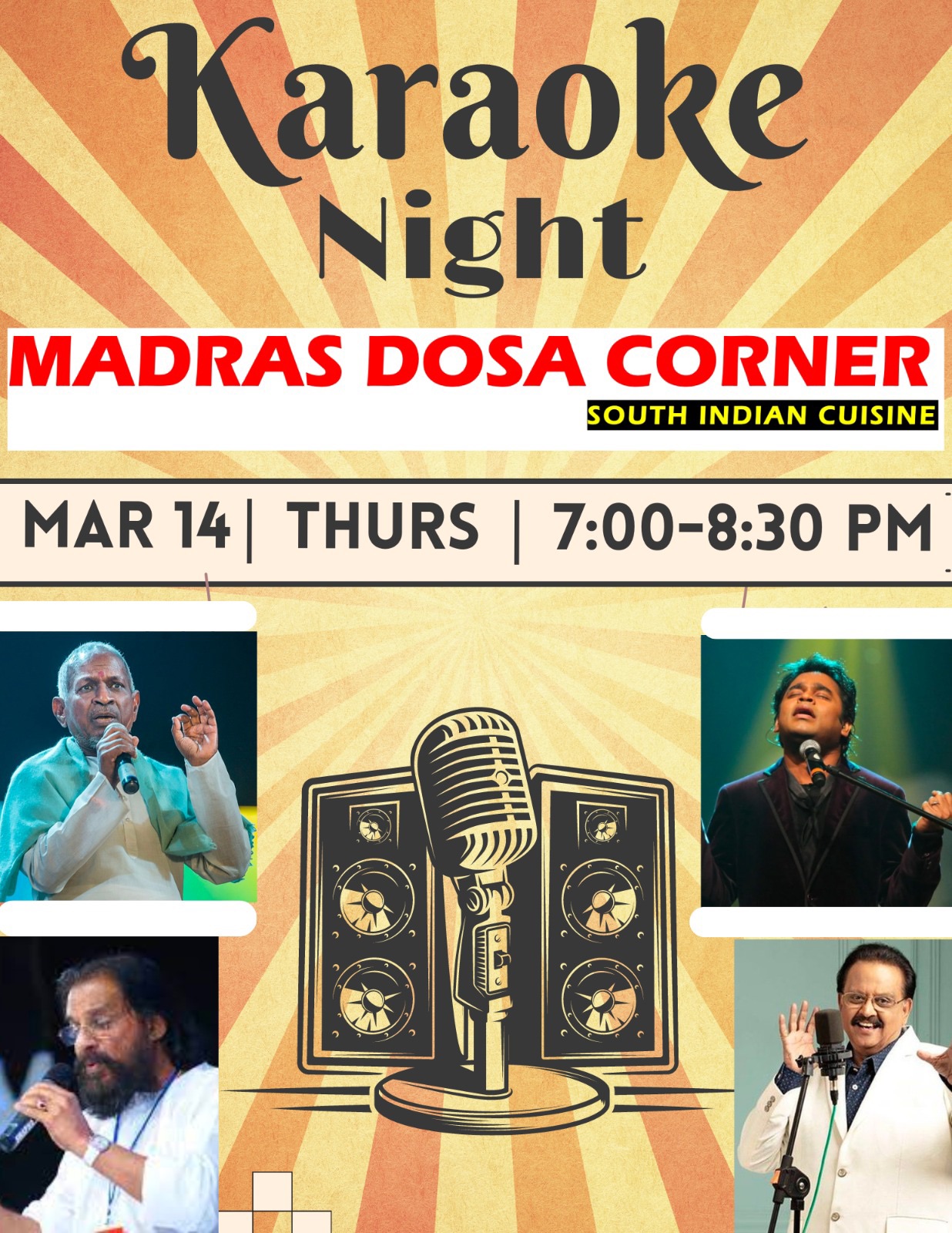 Madras Dosa Karaoke Night